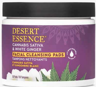 Cannabis Sativa & White Ginger Facial Cleansing Pads | 50 Tampons BY Desert Essence