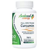 Bottle of Awakened Energy Full Spectrum Curcumin Curcugen supplement on a white background