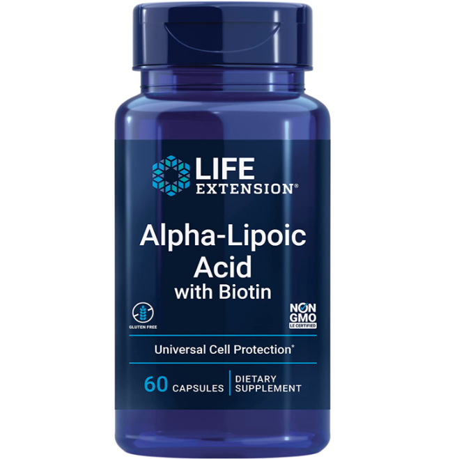 Alpha-Lipoic Acid with Biotin | 60 Caps by Life Extension