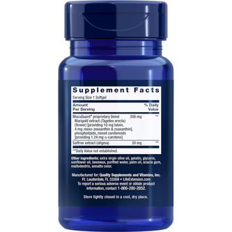 Life Extension MacuGuard Ocular Support with Saffron – 60 Softgels