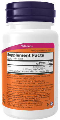 Methyl Folate 1,000 mcg 90 Capsules by Now Foods