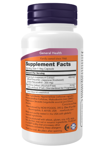 Resveratrol  200 mg  120 Veg Capsules by NOW Foods