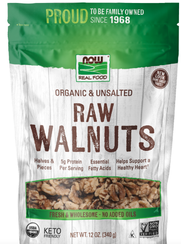 Raw Walnuts Organic Unsalted  12 oz - (340 g) by NOW Foods