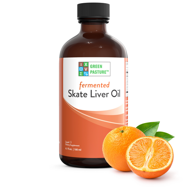 Green Pasture Fermented Skate Liver Oil, Orange
