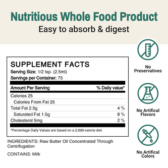 Green Pasture X-Factor Gold Concentrated Butter Oil, Non-flavored