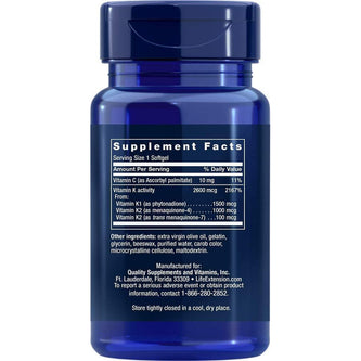Life Extension Super K with Advanced K2 Complex – 90 Softgels