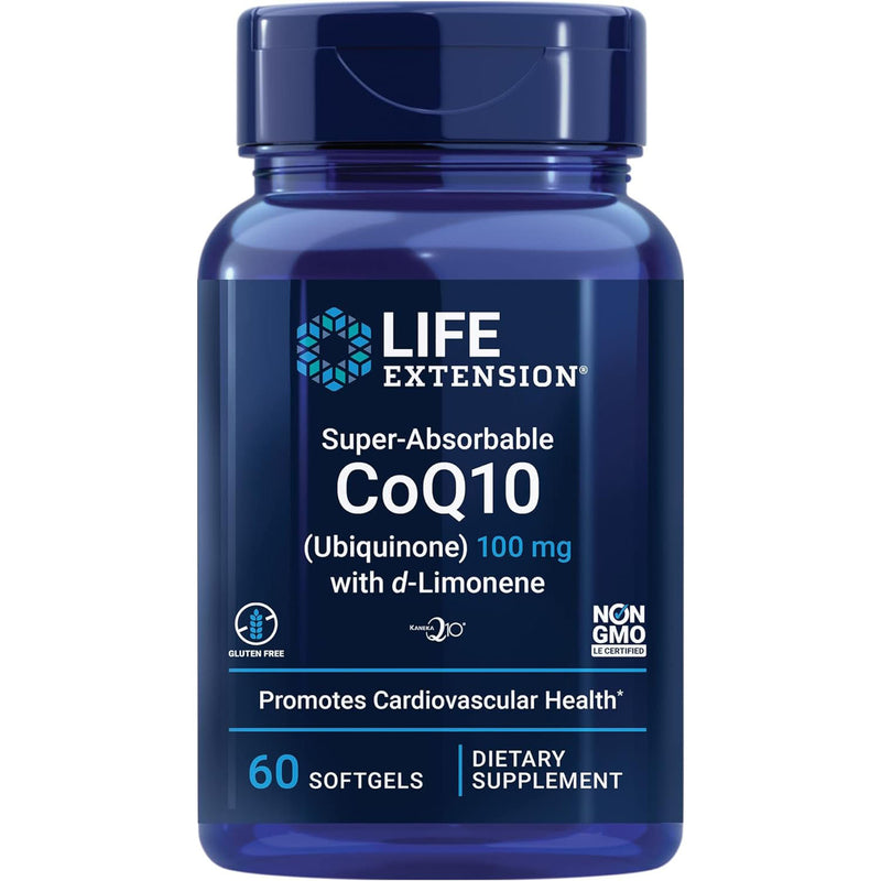 Life Extension Super-Absorbable CoQ10 (Ubiquinone) with d-Limonene – 60 Softgels