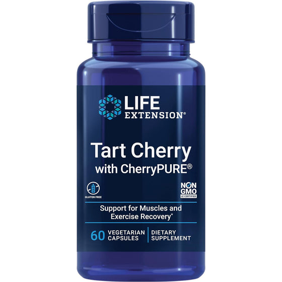 Life Extension Tart Cherry with CherryPURE – 60 Veg Capsules