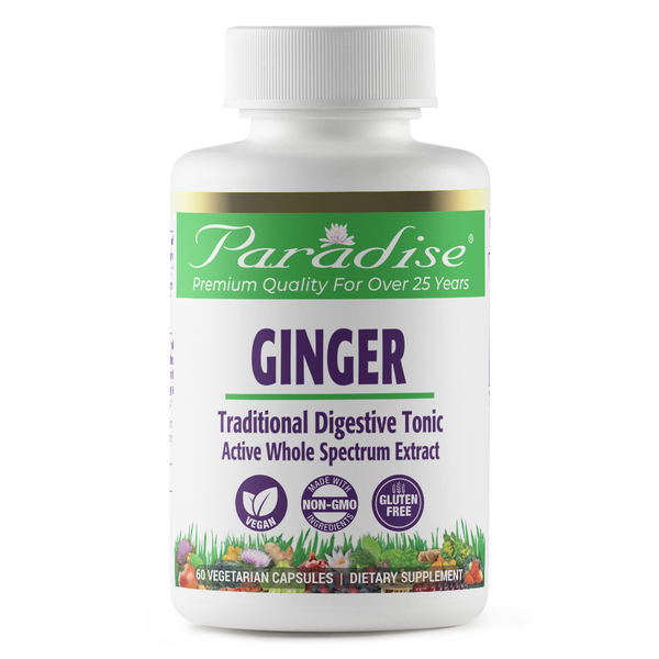 Ginger Extract | 60 Capsules | by Paradise Herbs