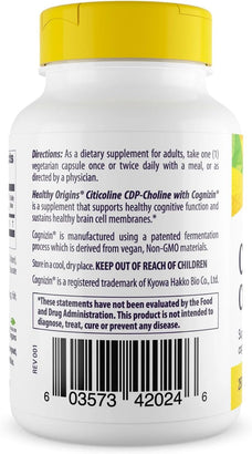 Healthy Origins Cognizin Citicoline, 250mg – 60 Veg Capsules