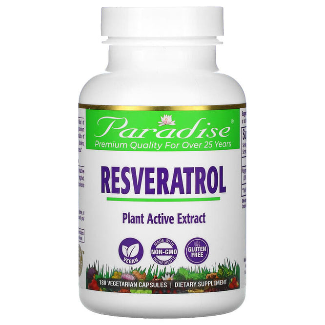 Resveratrol with Ginger | 180 Capsules | by Paradise Herbs