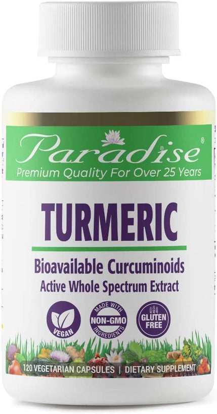 Turmeric | 120 Capsules | by Paradise Herbs
