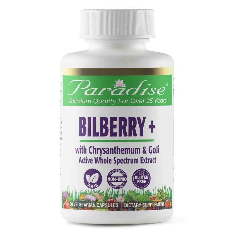 Bilberry+Goji & Chrysanthemum | 60 Capsules | by Paradise Herbs
