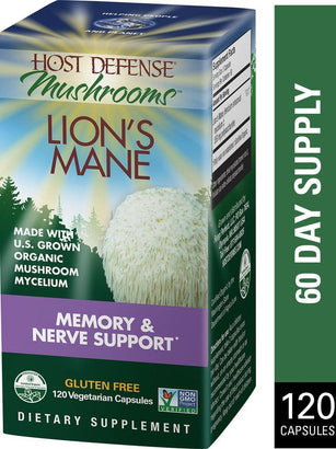 Host Defense Mushrooms Lion’s Mane  120 Vegetarian Capsules