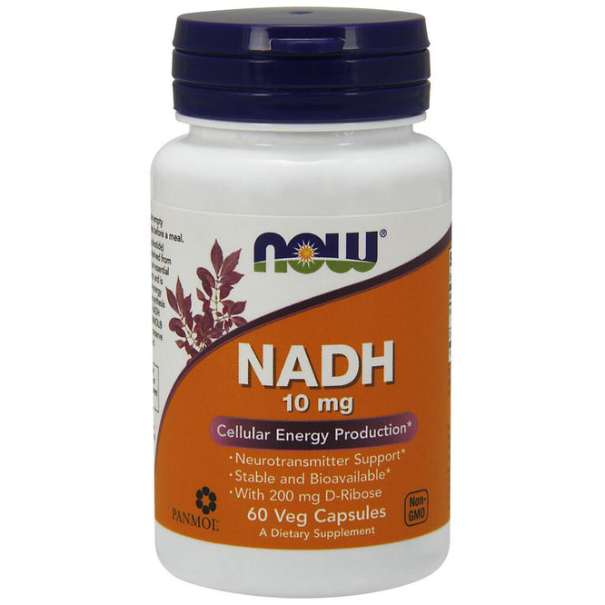 NOW Supplements NADH 10 mg - 60 Veg Capsules