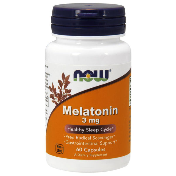 NOW Supplements Melatonin 3 mg - 60 Veg Capsules