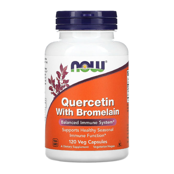 NOW Supplements Quercetin with Bromelain - 120 Veg Capsules