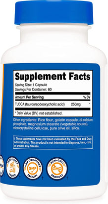 TUDCA 250mg | 60 Cap | (Tauroursodeoxycholic Acid) by Nutricost