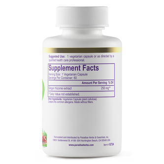 Ginger Extract | 60 Capsules | by Paradise Herbs