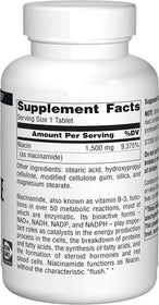 Source Naturals Niacinamide B-3 1500 MG - 100 TABLETS - Nicotinamide