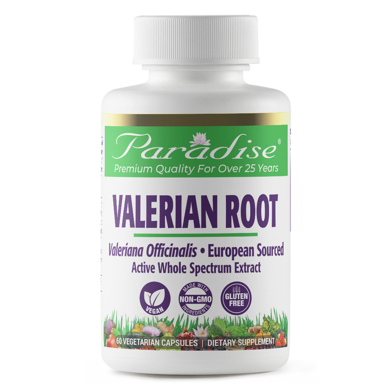 Valerian Root European Extract | 60 Capsules | by Paradise Herbs