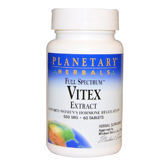 Vitex Extract Full Spectrum 500 mg 60 tabs by Planetary Herbals