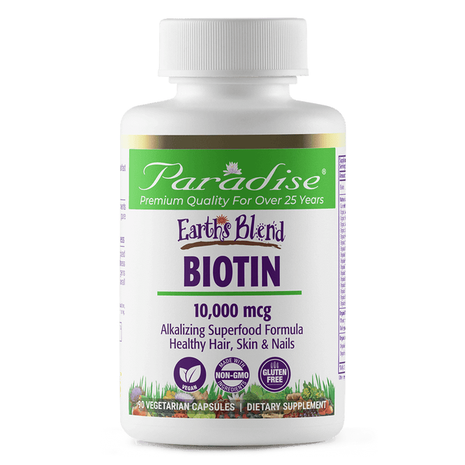 Earths Blend Biotin | 60 Capsules | by Paradise Herbs